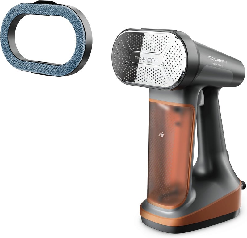 Rowenta Iron Steamer for Clothes, 3in1 Hand Held Steamers, Clothing Steamer, Ironing, Lint Remover, 7.1 Oz Tank, 1875 Watts, Auto-Off, Black & Copper, DR8855 - Image 1